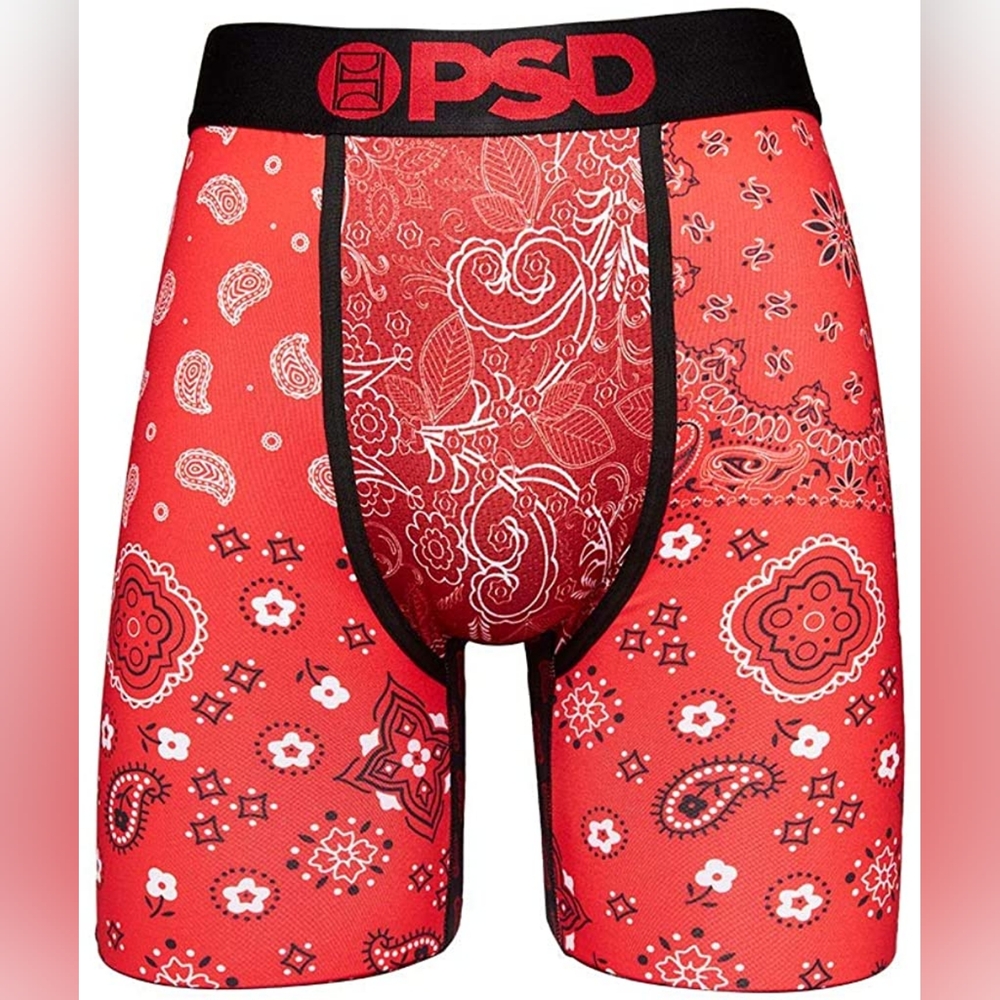 PSD Red Bandana Boxer Briefs Underwear Size Medium Men